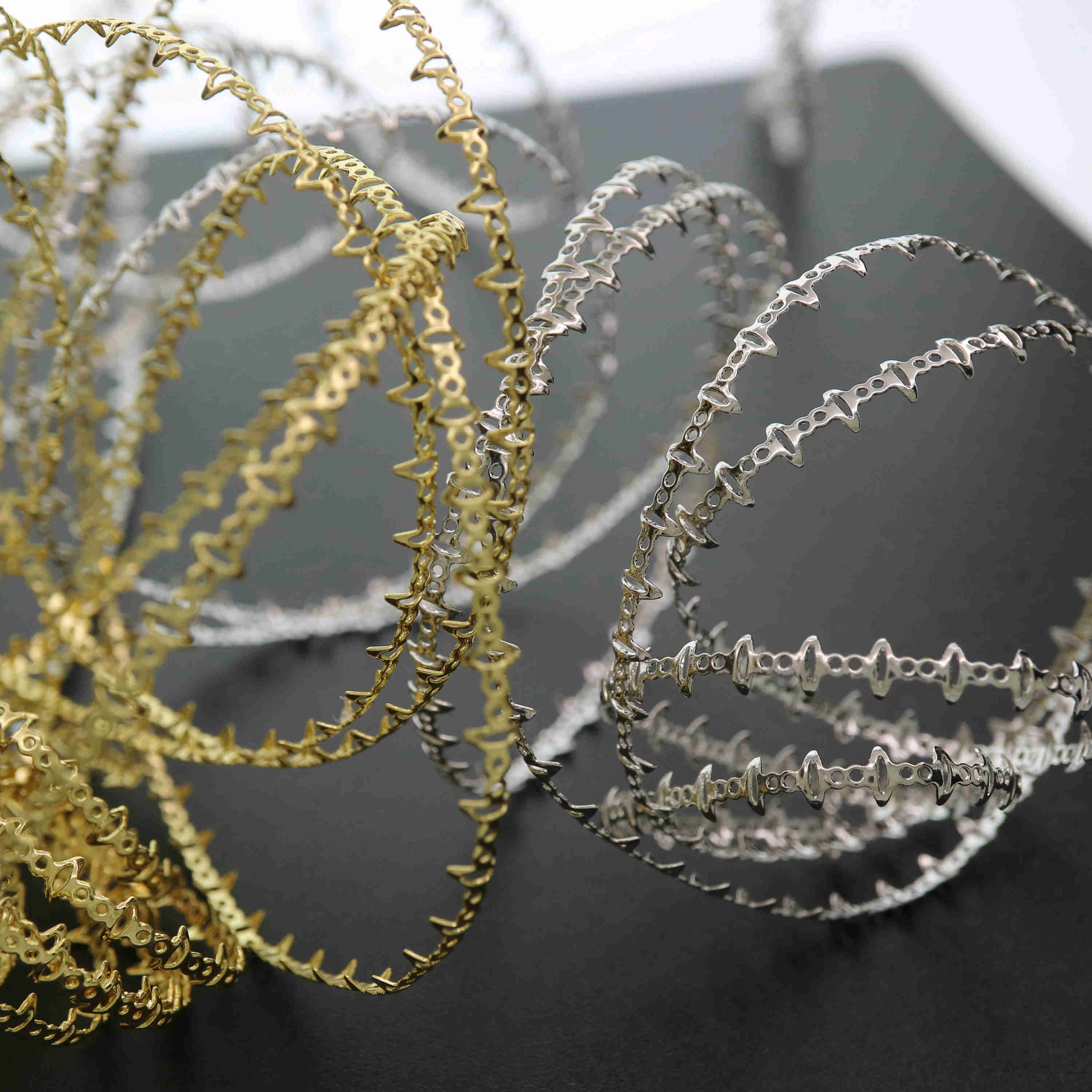 1 Meter Vintage Style Raw Brass Crown Cabochon Stone Wrapping Wire Special DIY Findings 1505019 - Click Image to Close